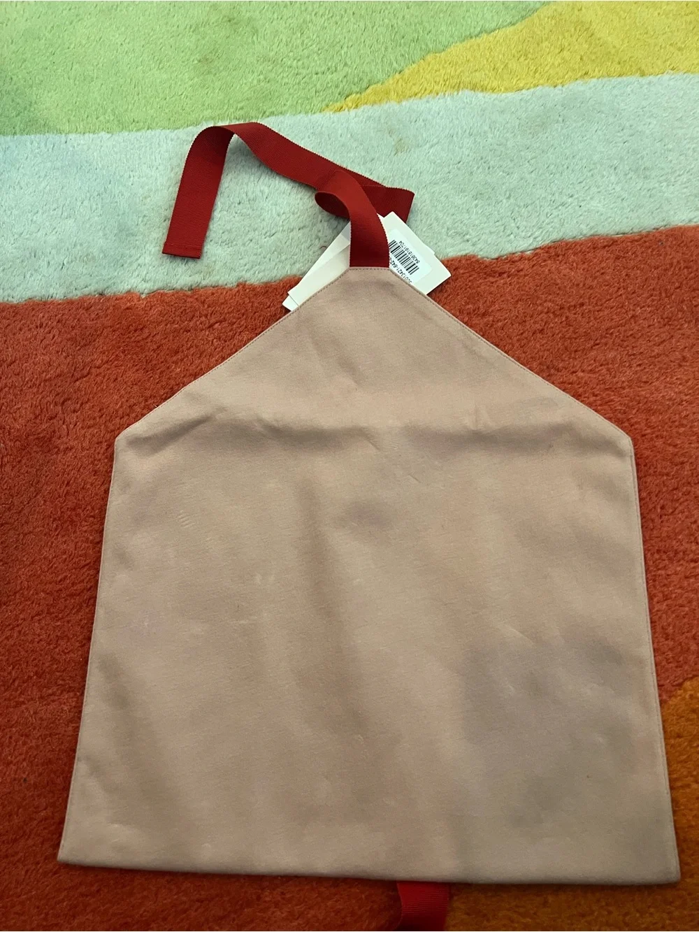 Cuyana Pink Dust Bag with Ribbons